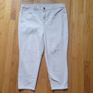 Talbots High-Rise Jegging Crop Jeans White Size 14P